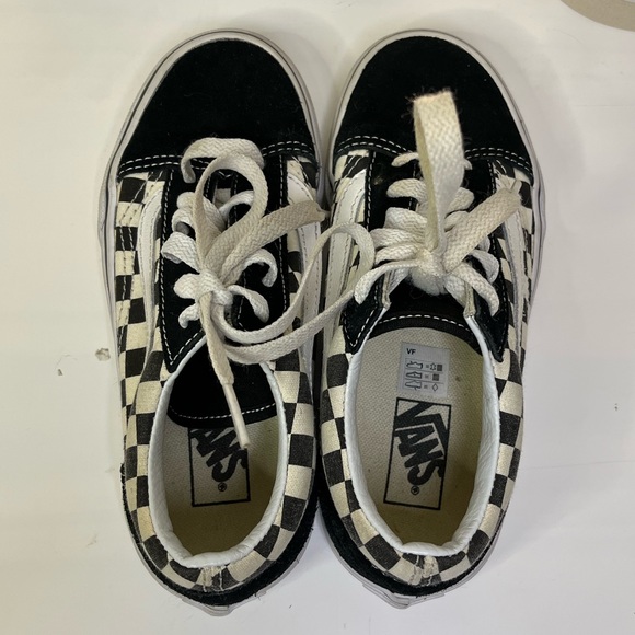 Vans Kids Primary Check Old Skool Sneakers - Picture 4 of 7